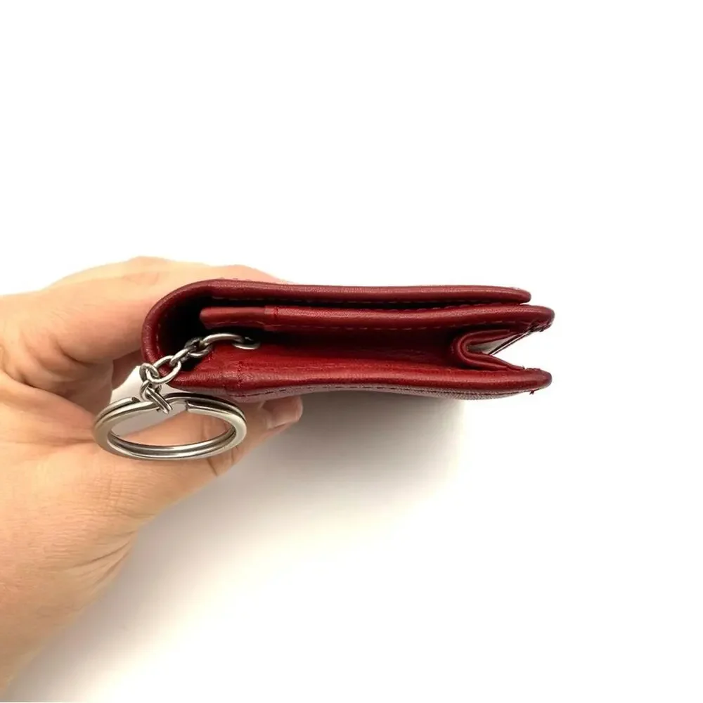 Vintage Coach Bedford Multi-Function Wallet Keychain Wallet Red Leather 6994